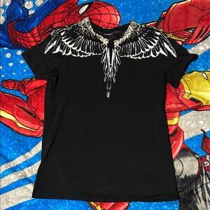 MARCELO BURLON Streetwear Winged Graphic Tee Shirt